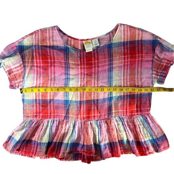 C&C California Multicolor Plaid Blouse - Picture 6 of 8